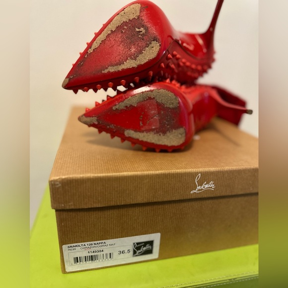 Christian Louboutin Snakilta Black Booties - Picture 6 of 10